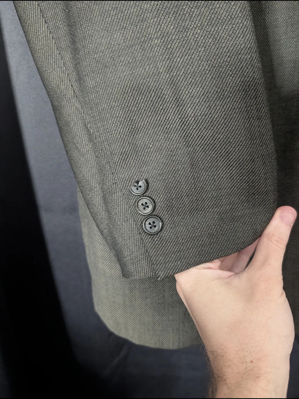 Givenchy 2pc Double Breasted Worsted Wool Twill Knit Cuffed Pants Mens Suit 48L